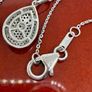 Diamond Orange Red Diamond & White Natural Diamond Pendant with Chain Image 8
