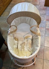 Moses basket and stand for sale including original covers