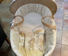 Moses basket and stand for sale including original covers