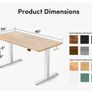 Height Adjustable Electric Standing Desk, 100 x 60cm Image 7