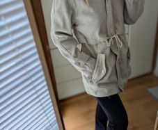 coat , Light gray , beige hooded coat Women Jacket warm , winter autumn
