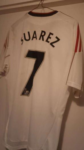 Liverpool 2010-2011 Away Jersey Suarez Edition Size S