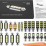 FREE SHIPPING 22PCs Can-bus Error Free LED SMD Bulbs Kit Set Spare Parts for Car Interior Dome Map Door Courtesy License Plate Lights Festoon C5W T10 168 194 2825 Xenon-White Image 3