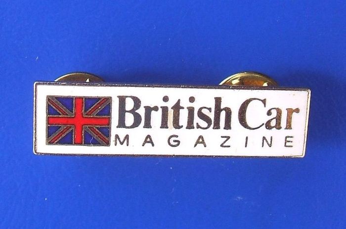 BRITISH CAR MAGAZINE (published 1985 to 2003) - promotional enamel badge (c.1986)