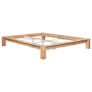 Bed Frame Solid Oak Wood 160x200 cm Image 4