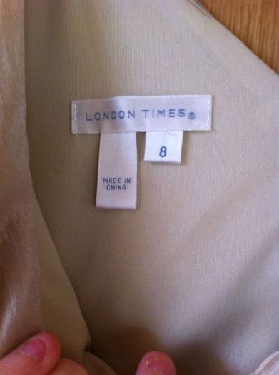 London times dress in beige / light golden colour