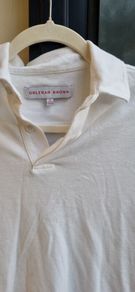 Orlebar Brown white collared T shirt