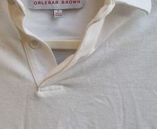 Orlebar Brown white collared T shirt
