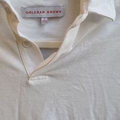 Orlebar Brown white collared T shirt