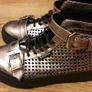 Ladies metallic platform boots size uk36 Image 8