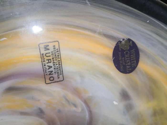 New Murano crystal bowl with label