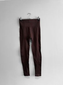 Pre Owned High Waist Textured Leggings