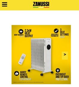 Zansussi Oil Filled Radiator With 11 Fins