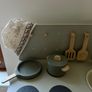 Flexa - Wooden Play Kitchen Light grey + Flexa pots and pans Image 4