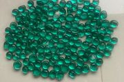 Vintage Emerald Green Clear Glass Pebbles.