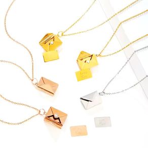 The Keepsake Envelope Necklace  Wear Your Message Custom Engrave By R'Laith