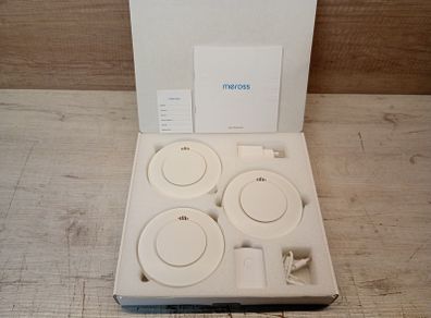 Meross Mesh 3 Pack Smoke Alarm Kit with Hub