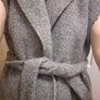 Gallery grey sleeveless wool-blend coat - size M Image 3