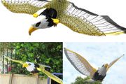 Hanging Eagle Bird Deterrent, Flying Owl Repellent Scarer Emulation Flying Hawk Bird Garden Scarecrow Yard Outdoor Pest Control