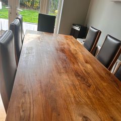 Dining table & 8 chairs solid wood