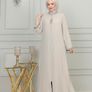 Brand New Women's Abaya Open Cut Long Sleeve Floor-Length Zipper Image 3
