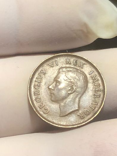 1943 South Africa 1/4d