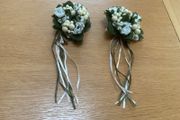 Fabric flower candle holders