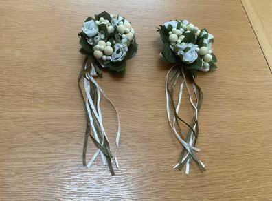 Fabric flower candle holders