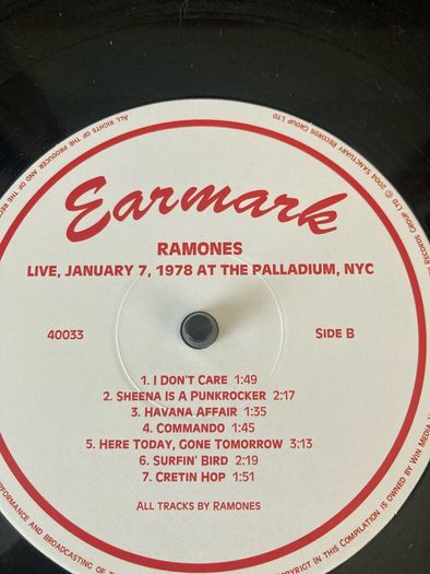 Ramones - Live at the Palladium, NYC: 7th Jan 1978