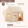 Kids Tent Playhouse with Star Lights and Tote Bags, Kids Play Tent Indoor & Outdoor, Washable Teepee Tent for Boys & Girls, Toy House for Toddler, Neutral Color Play Room Furniture (Beige-1) Image 3