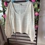 jumper asos cream lace long sleeve jumper size 10 Image 2