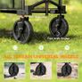 Double Decker Folding Festival Trolley on Wheels, 200KG & 350L Capacity Collapsible Wagon Festival Trolley Cart with 134cm Extended for Camping Sports Shopping Garden and Beach, Black Image 7