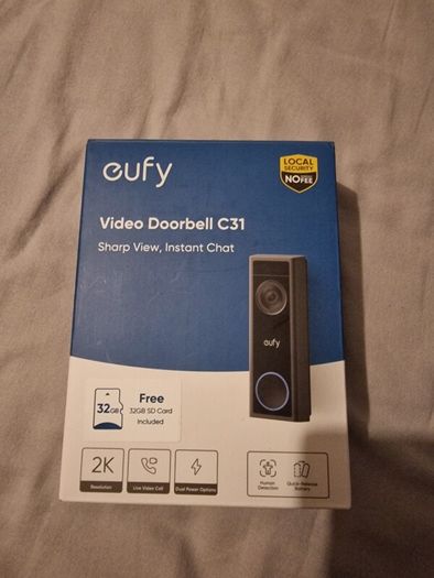 Eufy Doorbell c31 camera + chime + extra battery