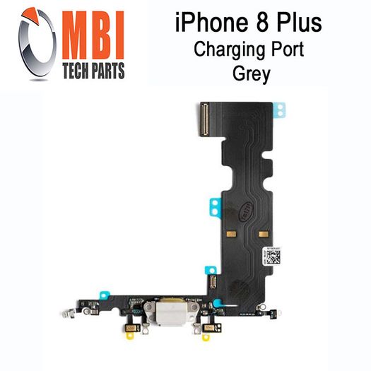 iPhone 8 Plus 5.5 Replacement Charging Port Dock Connector Flex Cable Grey
