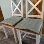 Oak & Grey Wooden Kitchen Chairs Image 2