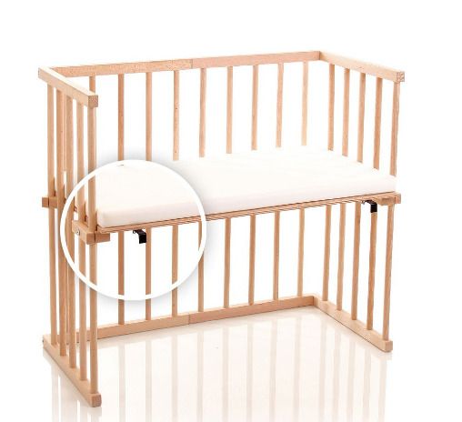 86 x 43 x 79 cm  solid beech wood Bedside Bed baby bed