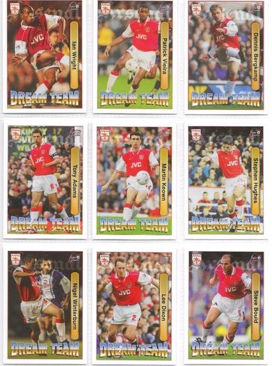 Arsenal full set 1997-98 Futera Football Cards