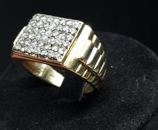 Vintage 9ct Gold Mens Signet Ring, London Hallmarked, Size 65