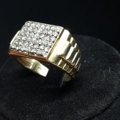 Vintage 9ct Gold Mens Signet Ring, London Hallmarked, Size 65