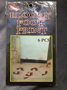 Halloween bloody foot print decorations