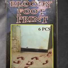 Halloween bloody foot print decorations