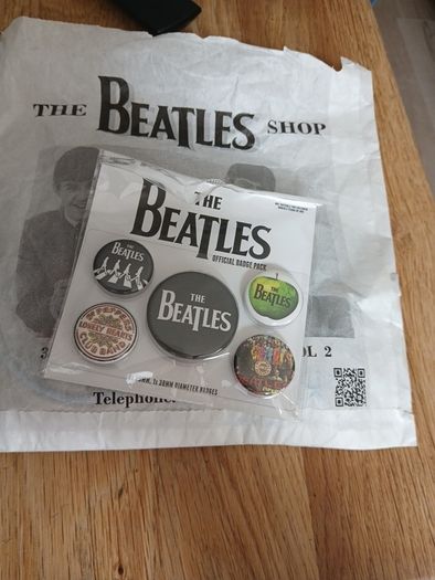 The Beatles official badge pack.