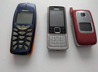 Vintage Nokia Mobile Phones Collection Nokia 3510i, Nokia 6300 ,Nokia 6103