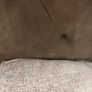 3 seater luxury leather and material cushion back sofa Image 10
