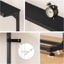 Slim Console Table with Adjustable Height (63.5-83.5 cm), Behind Sofe Table with Charging Station, 100 cm Narrow Console Table for Hallway, Living Room, Bedroom, Black Image 7