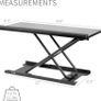 VIVO Black Single Top 27 inch Heavy-Duty Scissors Lift Keyboard and Mouse Riser Image 4