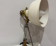 White vintage bedside lamp with plug x 2