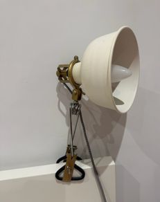 White vintage bedside lamp with plug x 2