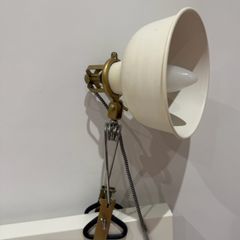 White vintage bedside lamp with plug x 2