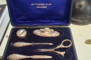Hallmarked antique silver set